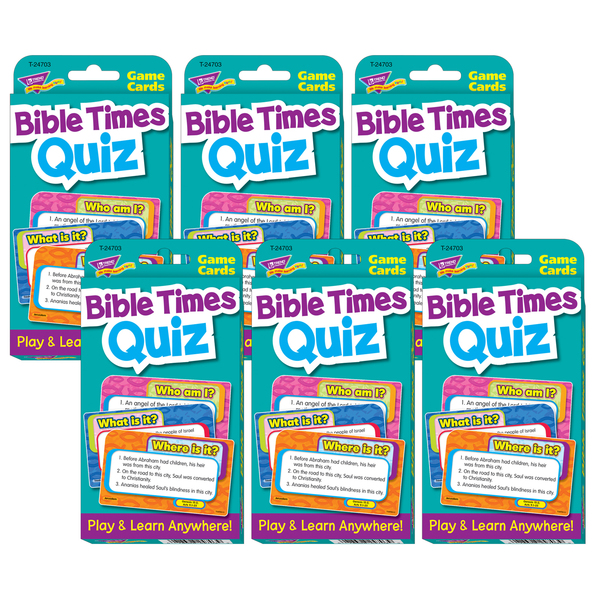 Trend Enterprises Bible Times Quiz Challenge Cards®, PK6 T24703